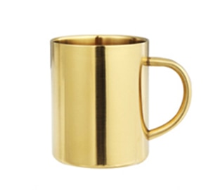 Golden Steel Mugs - Coffesy