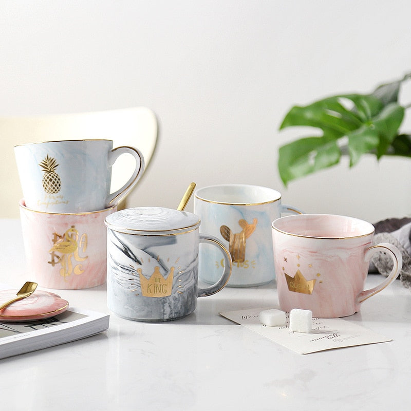 Chic Marble Ceramic Mugs - Coffesy