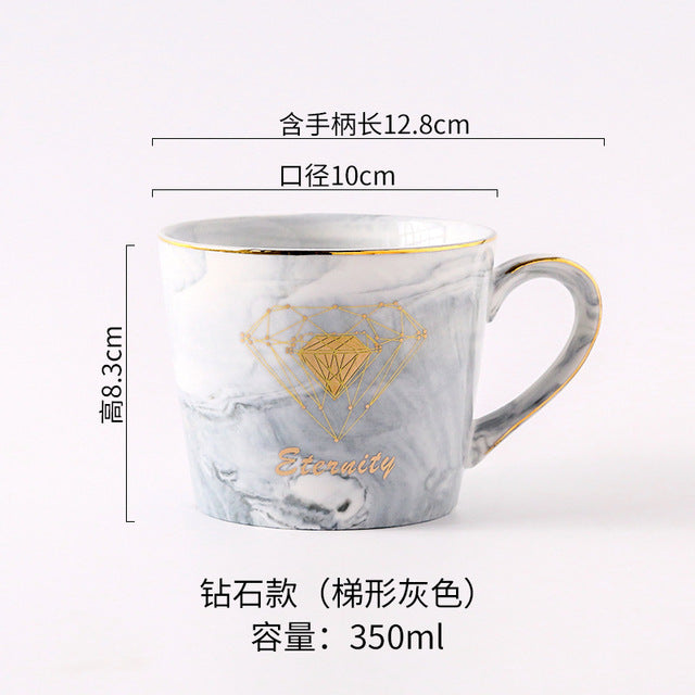 Chic Marble Ceramic Mugs - Coffesy