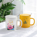 Pineapple Flamingo Monstera Ceramic Coffee Mug - Coffesy