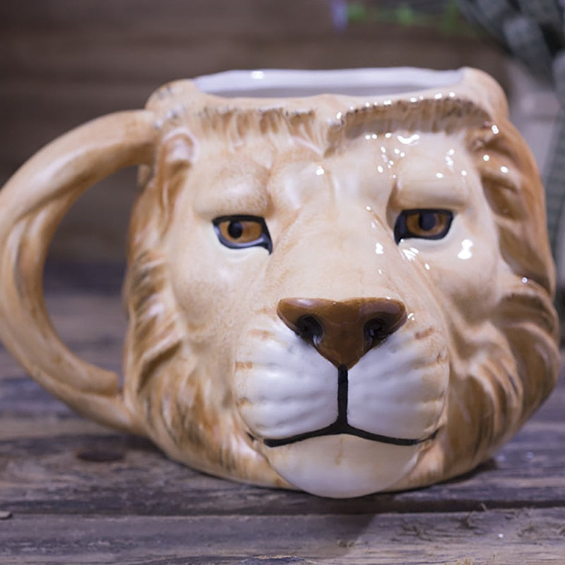 3D Lion Mug - Coffesy
