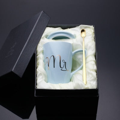 Ceramic  Mr and Mrs Coffee Mugs - Coffesy