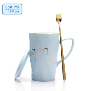 Ceramic  Mr and Mrs Coffee Mugs - Coffesy