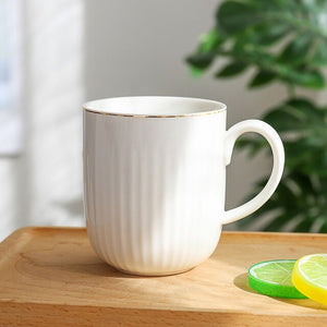 Nordic Gold Striped Art Coffee Mug - Coffesy
