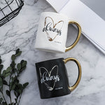 Gold Love Ceramic Coffee Mug - Coffesy