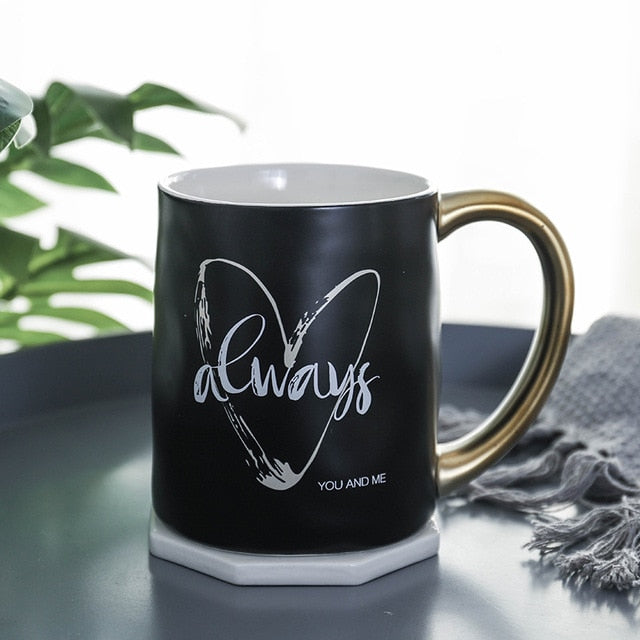 Gold Love Ceramic Coffee Mug - Coffesy