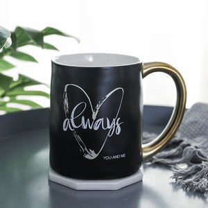 Gold Love Ceramic Coffee Mug - Coffesy