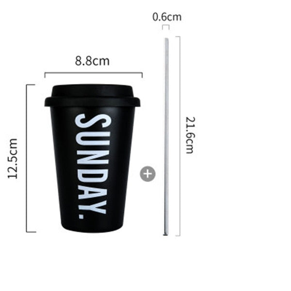 Black White Stainless Steel Silicone Mugs - Coffesy