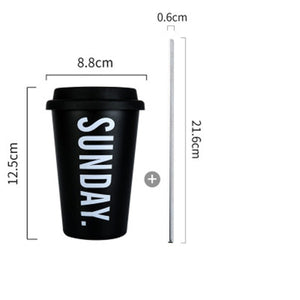 Black White Stainless Steel Silicone Mugs - Coffesy