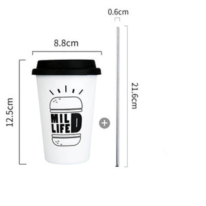 Black White Stainless Steel Silicone Mugs - Coffesy