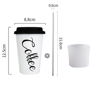 Black White Stainless Steel Silicone Mugs - Coffesy