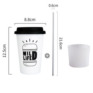 Black White Stainless Steel Silicone Mugs - Coffesy
