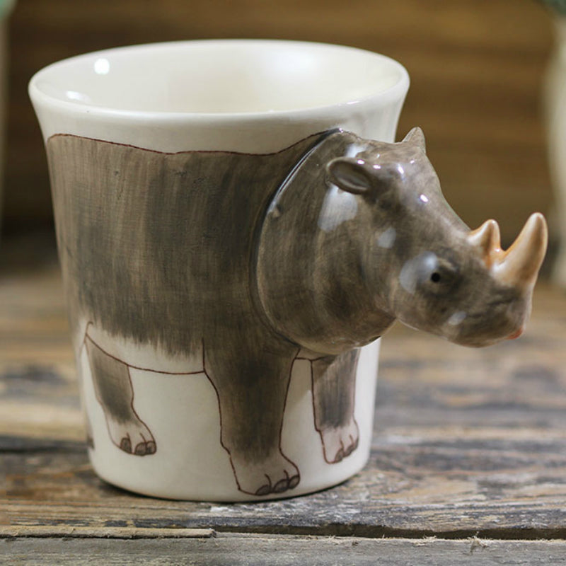 3D Rhinoceros Mug - Coffesy