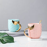 Chic Gold Mermaid Ceramic Mug - Coffesy