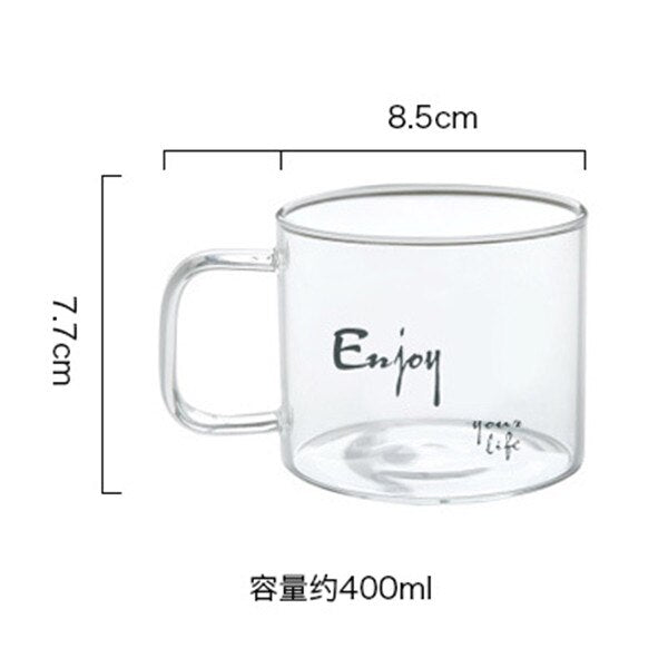 Chic Transparent Glass Mug - Coffesy