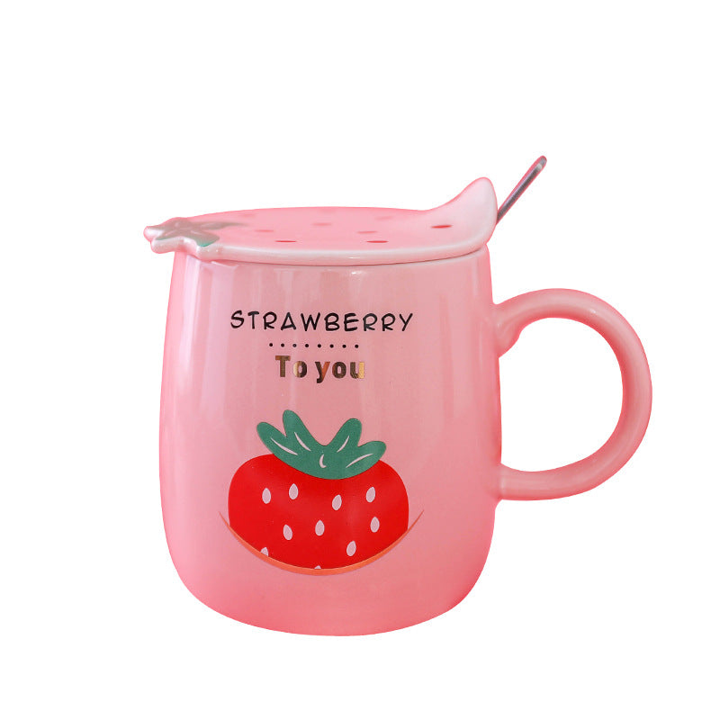 Pink Strawberry Mug - Coffesy