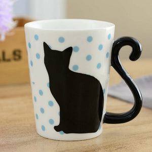 Cute Black Cat Mug - Coffesy