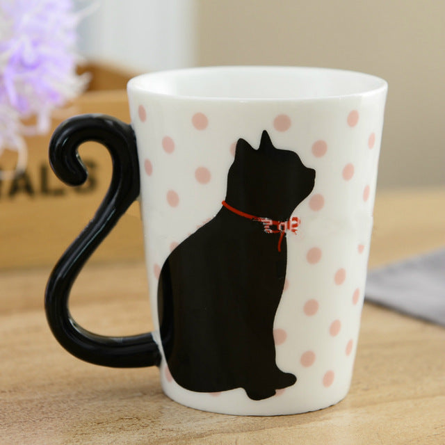 Cute Black Cat Mug - Coffesy